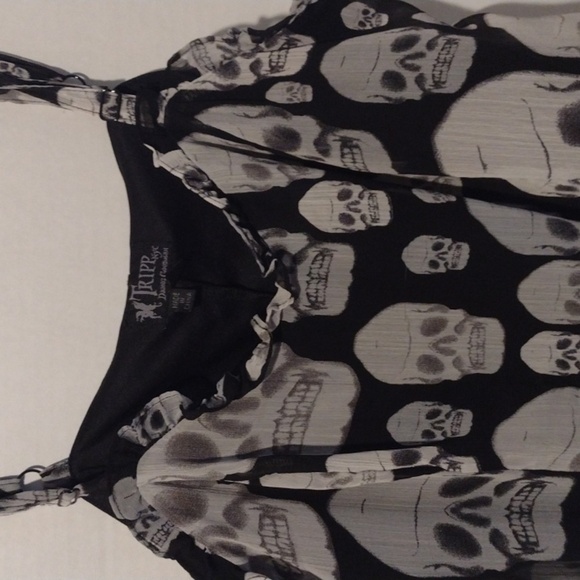 Tripp skull spaghetti strap shirt size 1 - Picture 2 of 12
